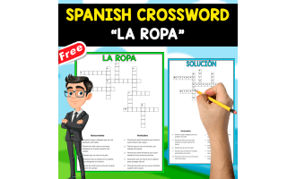 FREE SPANISH CROSSWORD + SOLUTION | LA ROPA