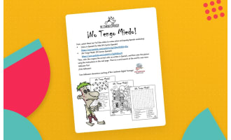 FREE Spanish Halloween Activity! (Videos, Coloring Page & Word Search!)