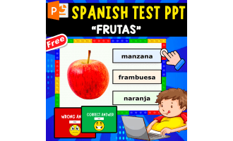 FREE SPANISH PPT GAME | VOCABULARY | LAS FRUTAS