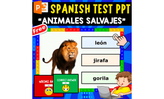 FREE SPANISH QUIZ PPT | LOS ANIMALES SALVAJES