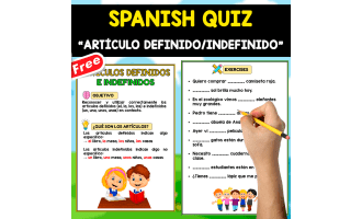FREE SPANISH TEST | ARTÍCULO DEFINIDO E INDEFINIDO