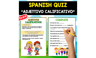 FREE SPANISH TEST | EL ADJETIVO CALIFICATIVO