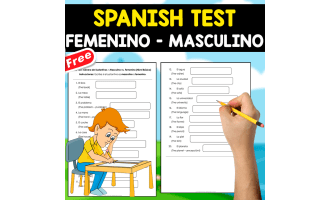 FREE SPANISH TEST | Femenino VS Masculino