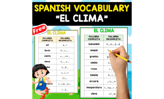 FREE SPANISH TEST | VOCABULARY | EL CLIMA