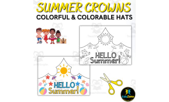 Free Summer Crowns: Colorful Hats & Crowns for Your Sunny Beach Bash!