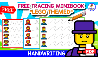 FREE TRACING MINIBOOK | Lego Themed