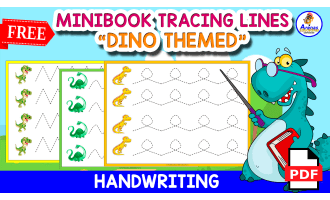 FREE TRACING MINIBOOK OF DINOSAURS | Tracing Lines