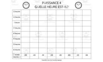French: 12 Hour Clock Connect 4 Game