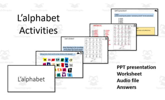 French Alphabet- Activities