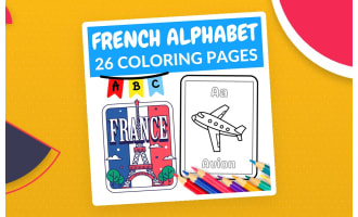 French Alphabet Colouring Pages