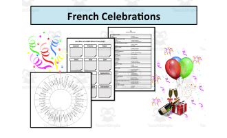 French: Celebrations- Cards and Quiz