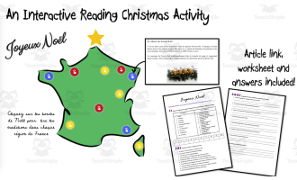 French: Christmas | Celebration Interactive Activity and worksheet