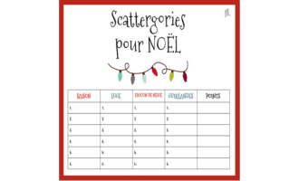 French Christmas Scattergories Game