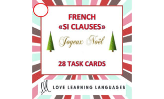 French: Christmas Task Cards - Si Clauses