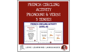 French: Circling Activity - Pronouns and verbs in 3 tenses