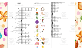 French Crossword about Easter - Pâques