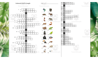 Jungle Animals Crossword Puzzle by Teach Simple