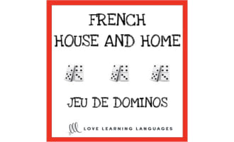 French: Dominoes Game - House and Home Vocabulary