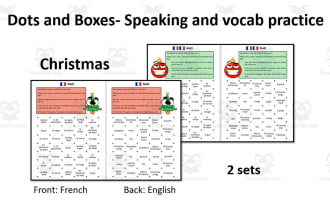 French: Dots and Boxes- Christmas- Game