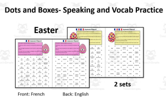 French: dots and Boxes- Easter- Game