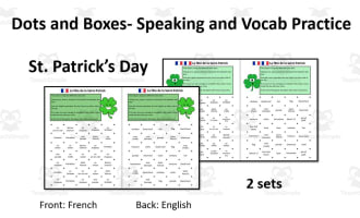 French: Dots and Boxes- St. Patrick's Day- Game