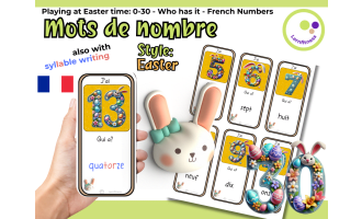 French: Easter-Themed Number Learning Game: Who Has It? FLE FLS FLI