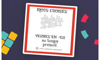 French -ER verbs crossword puzzle - regular -ER verbs - present tense