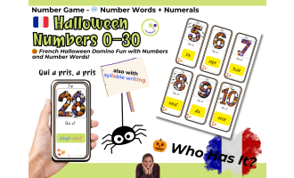 French Halloween Number Game β βQui a pris, a prisβ Numbers 0β30