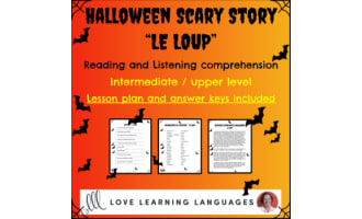 French: Halloween Reading and Listening Comprehension Story 1 - Le Loup