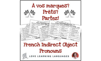 French indirect object pronouns activity - À vos marques, prêts, partez!