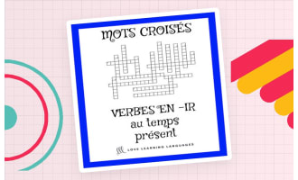 French -IR verbs crossword puzzle - regular -IR verbs - present tense