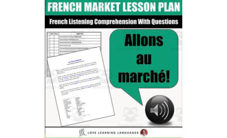 French Listening Comprehension - Allons au marché - Marché