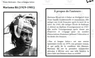 French-Literary Text- Mariama Bâ