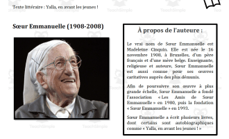 French- Literary Text- Soeur Emmanuelle