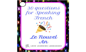 French Nouvel An Question Cards - 30 French New Year's Speaking Prompts