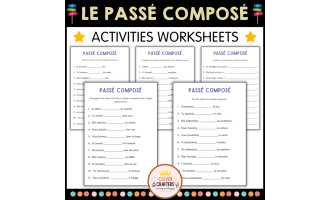 French Passé Composé – Grammar Worksheet Set