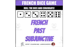 French Past Subjunctive Dice Game - le Subjonctif - Jeu de Dés