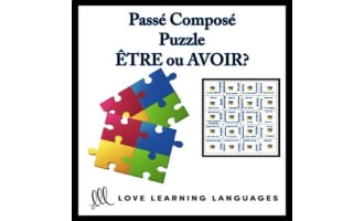 French: Perfect Tense Puzzle - No Prep Printable