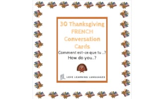 French question cards for Thanksgiving - Comment est-ce que tu...?