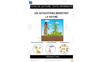 French: Reading comprehension worksheets: Les Autochtones respectent la nature