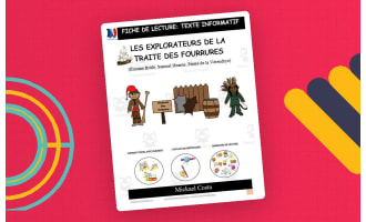 French: Reading comprehension worksheets: Les explorateurs de la traite des fourrures