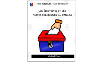 French: Reading comprehension worksheets: Les partis politiques et les élections
