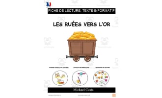 French: Reading comprehension worksheets: Les ruées vers l'or
