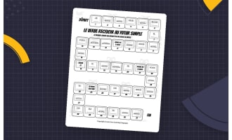 French: Recevoir Conjugation Board Game - Futur Simple