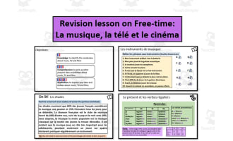French: Revision Lesson on Free-time- Les Passe-temps