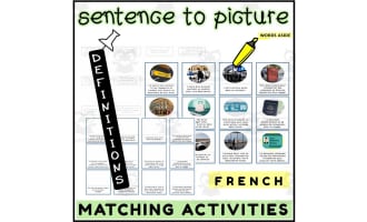 French Sentence to Picture Activities Flashcards 2