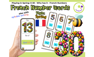 French: Spring-Themed Number Learning Game: Who Has It? FLE FLS FLI