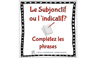 French subjunctive or indicative worksheet - Complétez les phrases