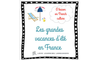 French: Summer Holidays in France - Worksheets