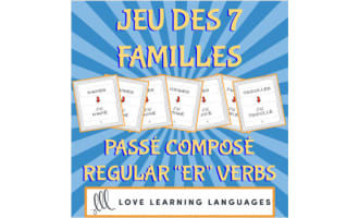 French: The Game of 7 Families - Regular ER Verbs - Perfect Tenses Activity